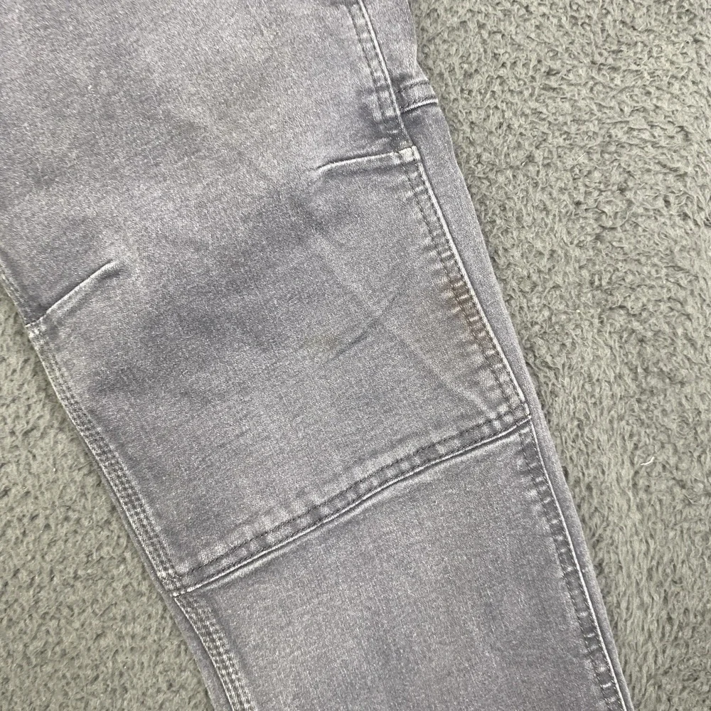 Dovetail Workwear Pants Double Knee Gray Utility Work Stretch Zipper Pockets